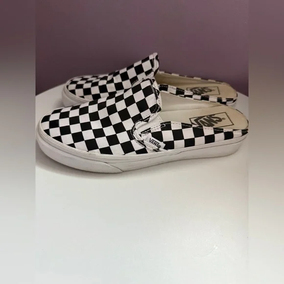 Vans Checkerboard Classic Slip-On Mule Signature Rubber Waffle Outsole Women Sz8 - Picture 4 of 10